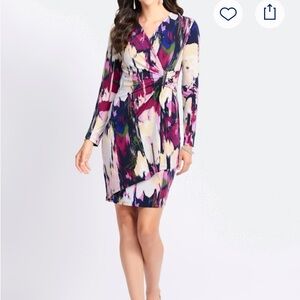 Calvin Klein Azelea Fitted Long Sleeve Dress